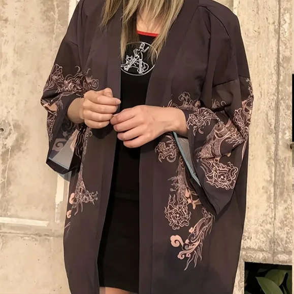 Dragon 🐉 Kimono Purple & Pink OS - Picture 4 of 5